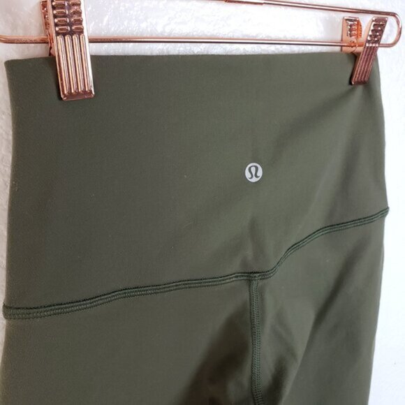 Lululemon Barre Star Pant Luon Fatigue Green Leggings size 6 Athleisure Yoga Gym - Picture 12 of 16